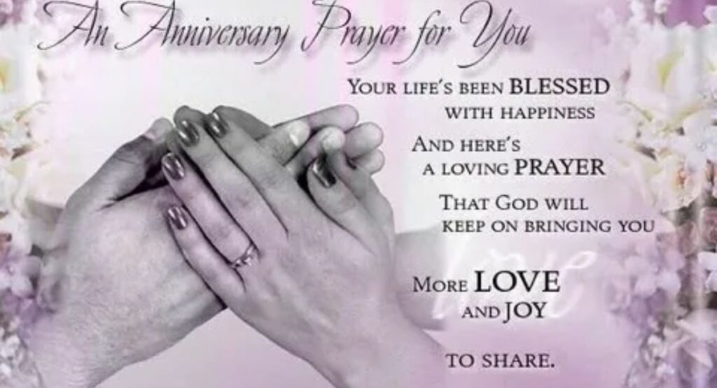 Wedding Anniversary Prayer Blessing For Couple